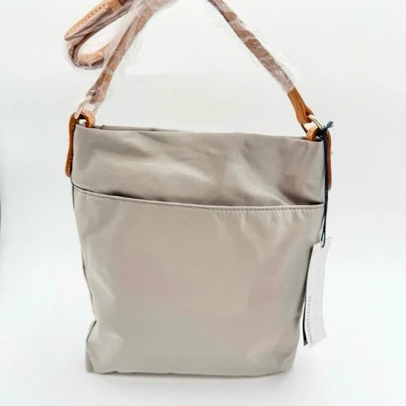 Dooney & Bourke Gray and Brown Shoulder Bag with Gold Hardware NWT - Picture 2 of 6